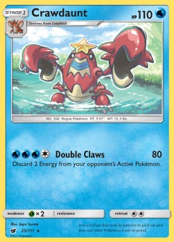 Crawdaunt - Crimson Invasion (Rare) [CIN-25]