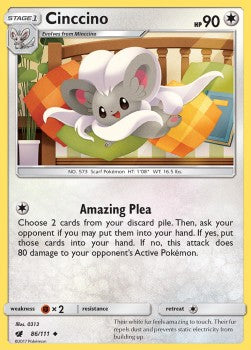 Cinccino - Crimson Invasion (Uncommon) [CIN-86]