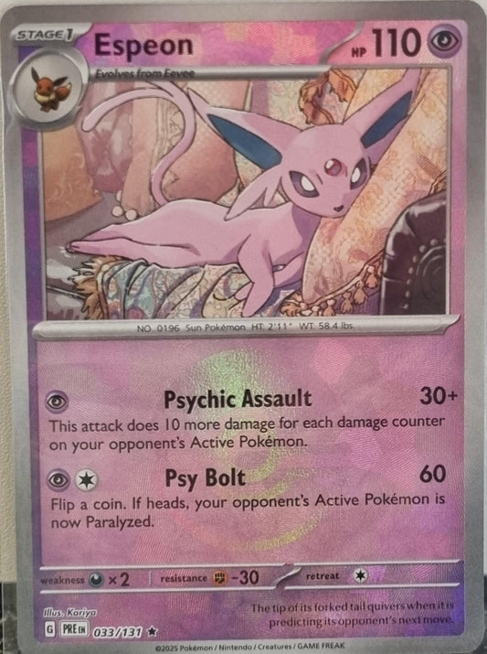 Espeon - Prismatic Evolutions: Additionals (Rare) [xPRE-033]