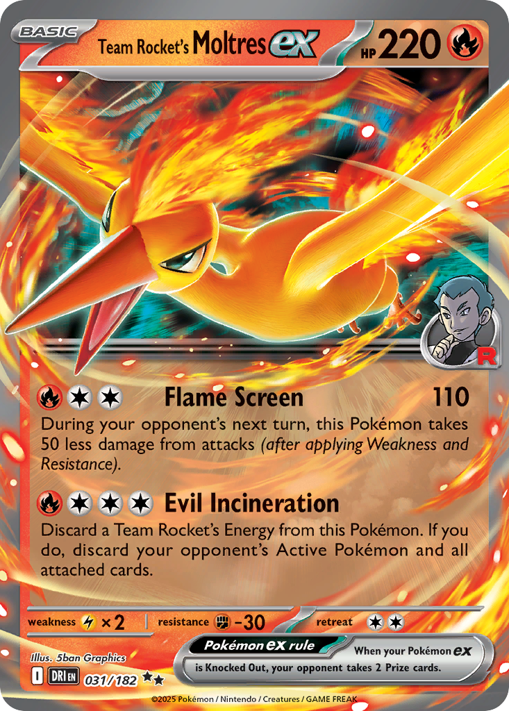 Team Rocket's Moltres ex - Destined Rivals (Double Rare) [DRI-031]