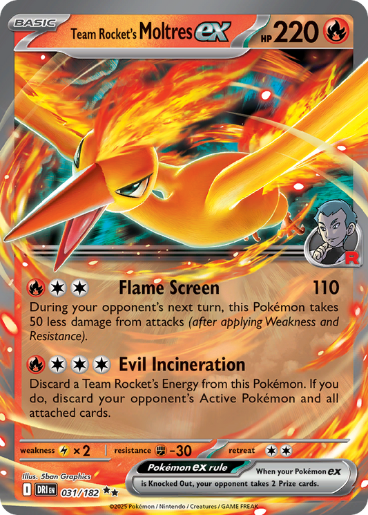 Team Rocket's Moltres ex - Destined Rivals (Double Rare) [DRI-031]