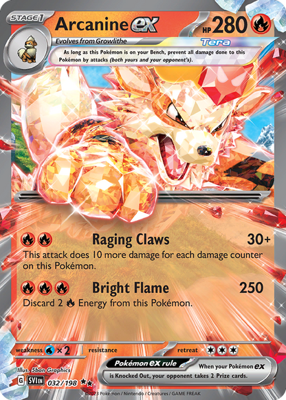 Arcanine ex - Scarlet & Violet (Double Rare) [SVI-032]