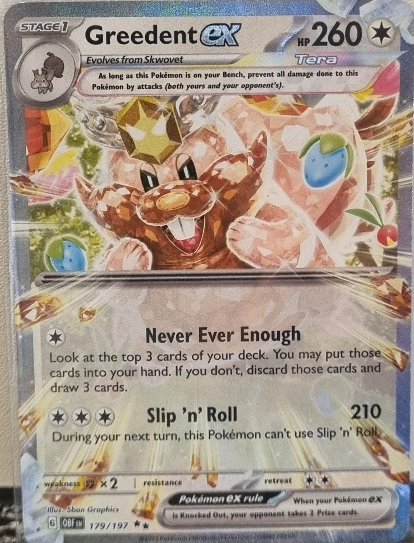 Greedent ex - Obsidian Flames (Double Rare) [OBF-179]