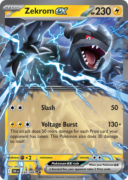 Zekrom ex - Black Bolt (Double Rare) [BLK-034]
