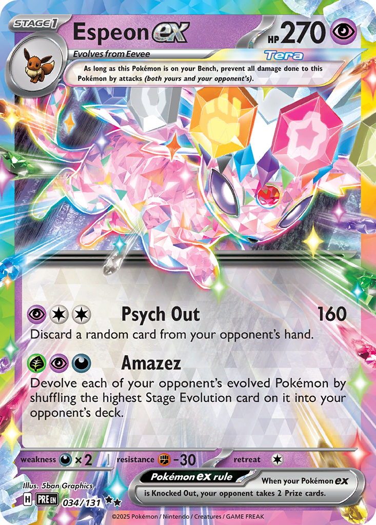 Espeon ex - Prismatic Evolutions (Double Rare) [PRE-034]