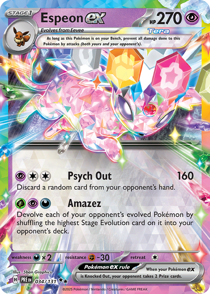 Espeon ex - Prismatic Evolutions (Double Rare) [PRE-034]