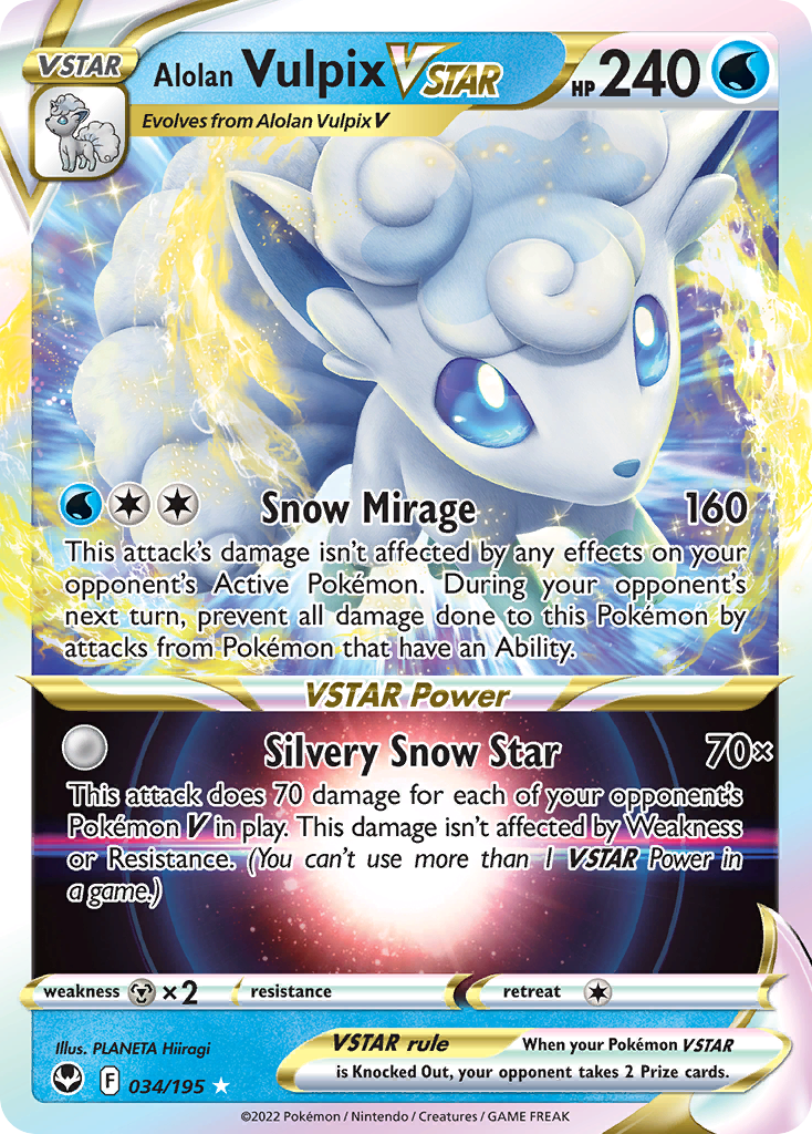Alolan Vulpix VSTAR - Silver Tempest (Ultra Rare) [SIT-034]
