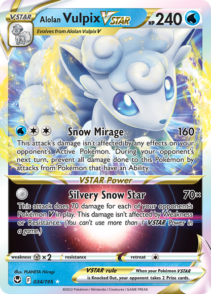 Alolan Vulpix VSTAR - Silver Tempest (Ultra Rare) [SIT-034]