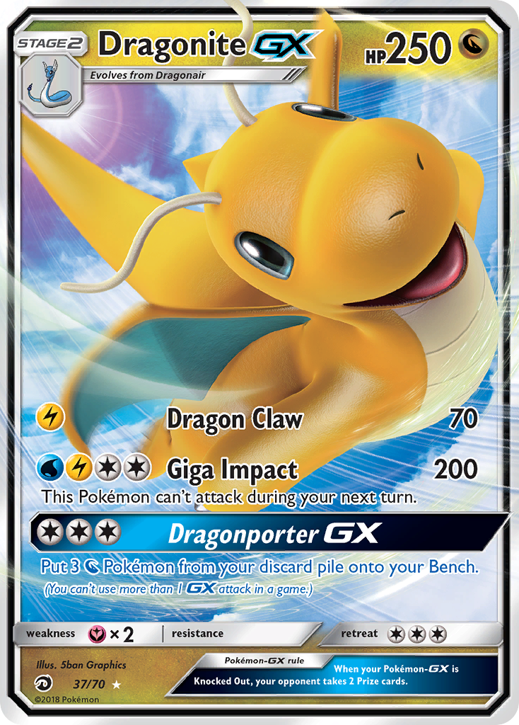 Dragonite GX - Dragon Majesty (Ultra Rare) [DRM-37]