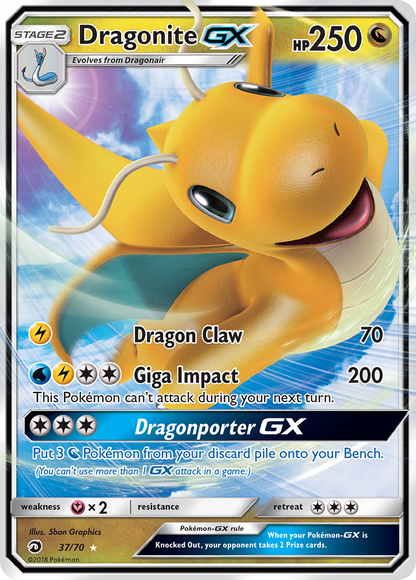 Dragonite GX - Dragon Majesty (Ultra Rare) [DRM-37]