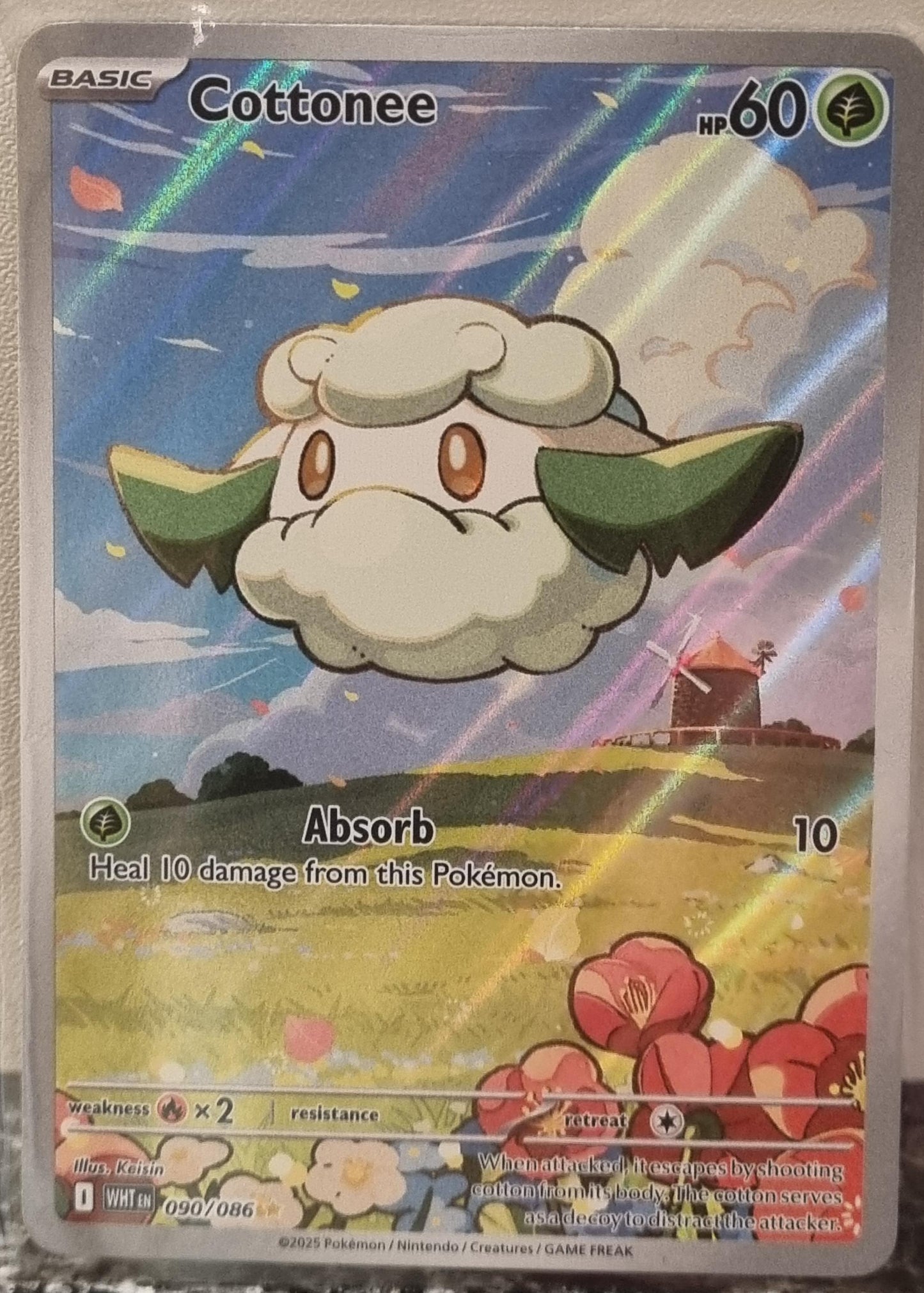 Cottonee - White Flare (Illustration Rare) [WHT-090]