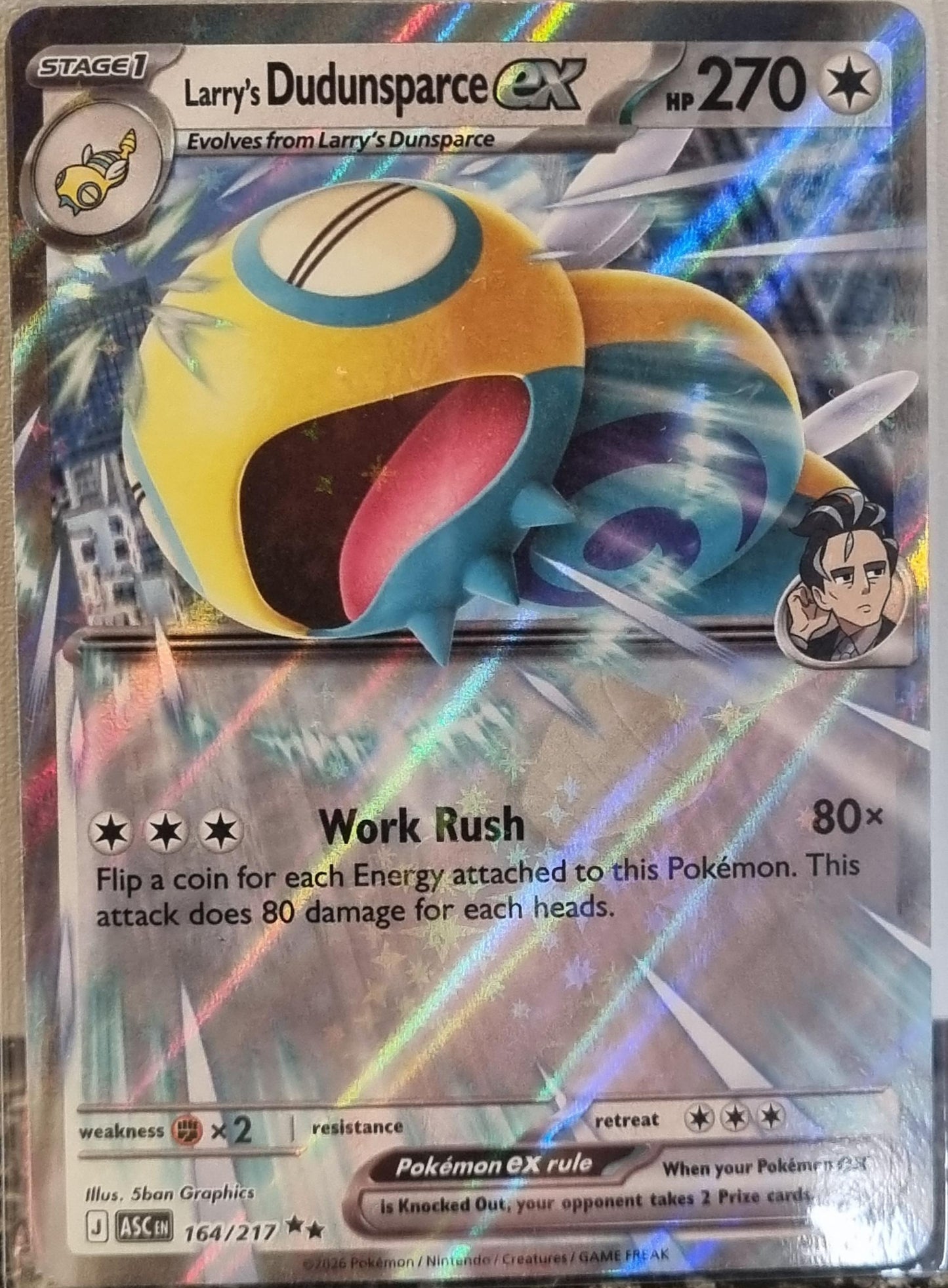 Larry's Dudunsparce ex - Ascended Heroes (Double Rare) [ASC-164]