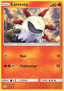 Larvesta - Cosmic Eclipse (Uncommon) [CEC-34]