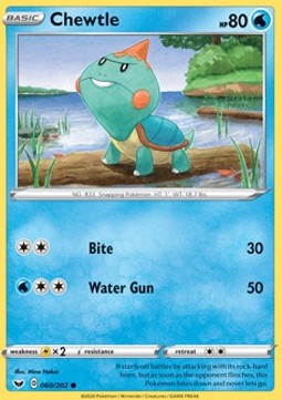 Chewtle - Sword & Shield (Common) [SSH-60]