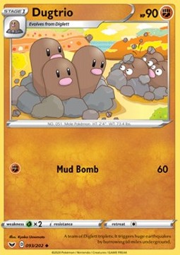 Dugtrio - Sword & Shield (Uncommon) [SSH-93]