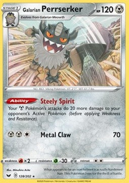 Galarian Perrserker - Sword & Shield (Holo Rare) [SSH-128]