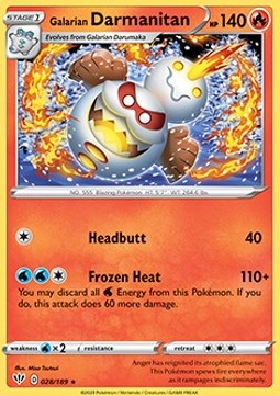 Galarian Darmanitan - Darkness Ablaze (Rare) [DAA-28]