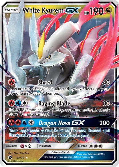 White Kyurem GX - Dragon Majesty (Ultra Rare) [DRM-48]