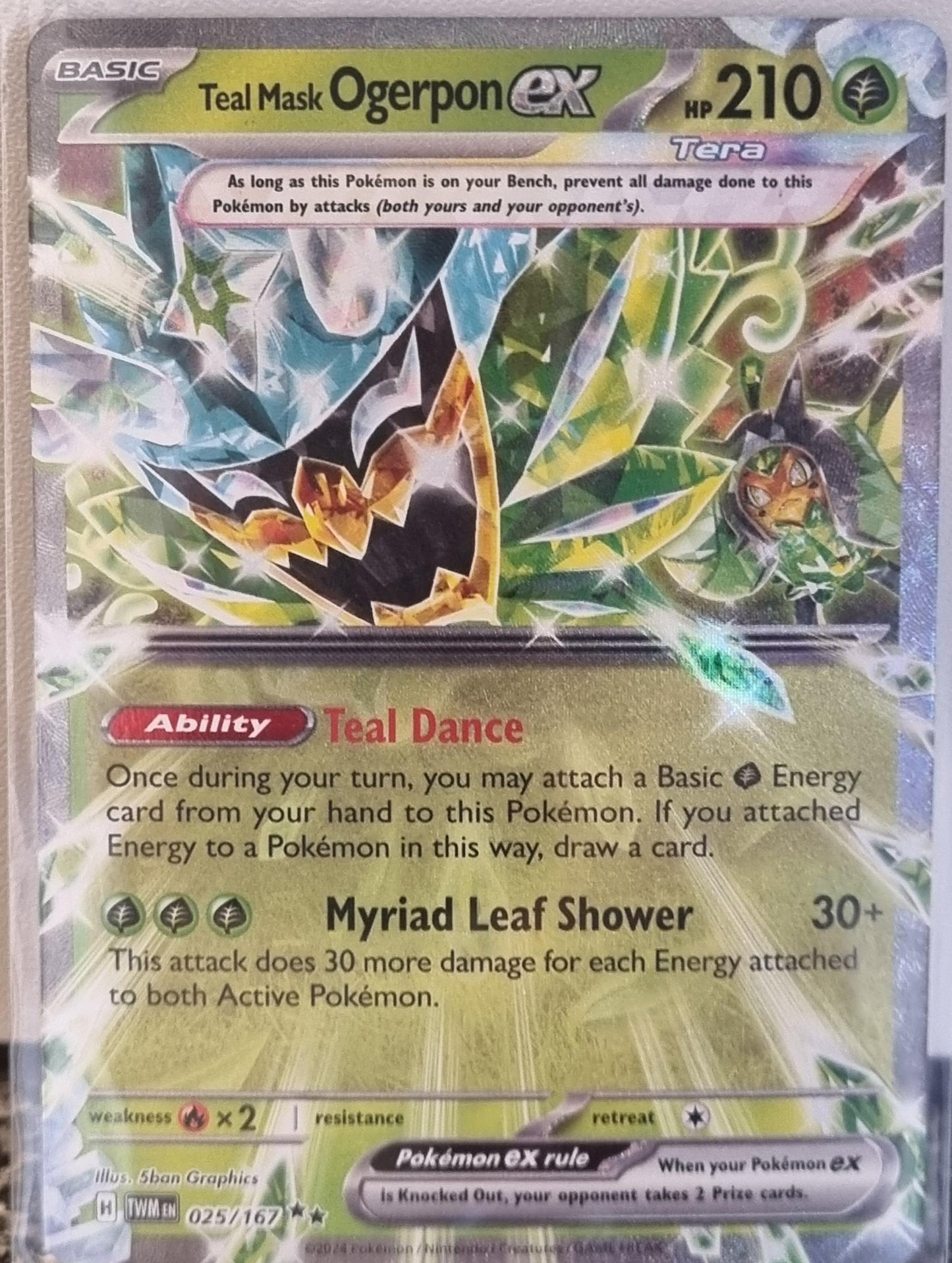 Teal Mask Ogerpon ex - Twilight Masquerade (Double Rare) [TWM-025]