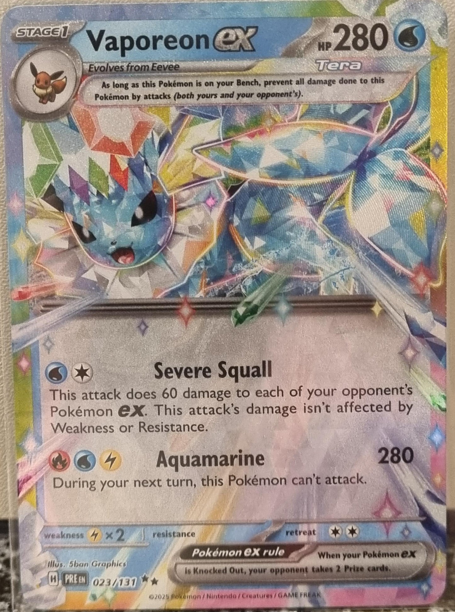 Vaporeon ex - Prismatic Evolutions (Double Rare) [PRE-023]