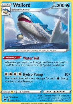 Wailord - Vivid Voltage (Holo Rare) [VIV-32]