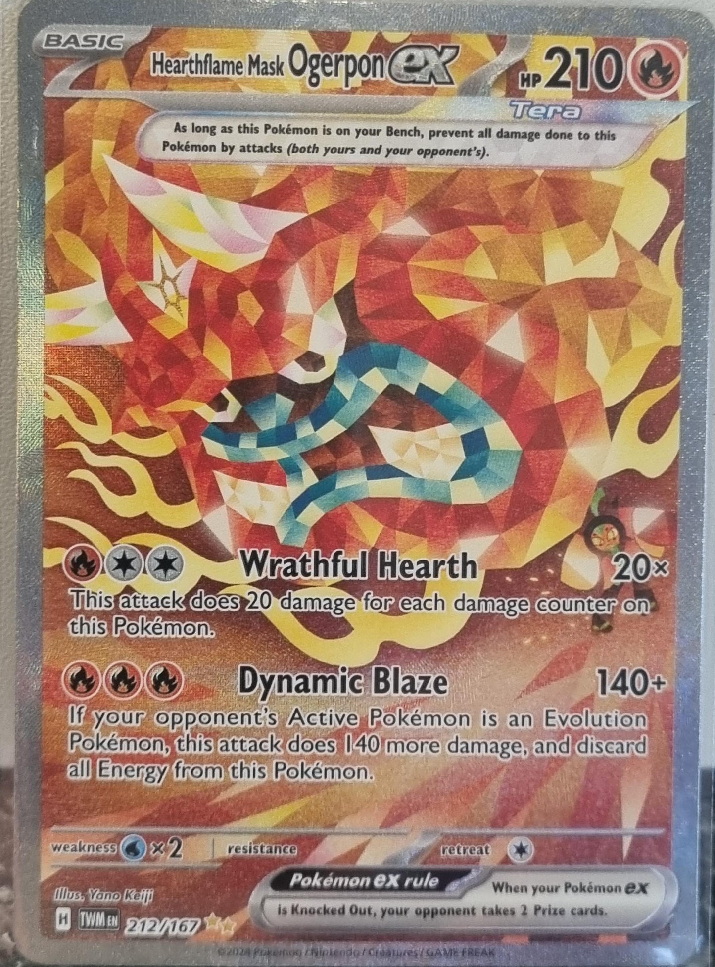 Hearthflame Mask Ogerpon ex - Twilight Masquerade (Special Illustration Rare) [TWM-212]