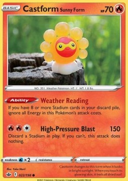 Castform Sunny Form - Chilling Reign (Common) [CRE-022]