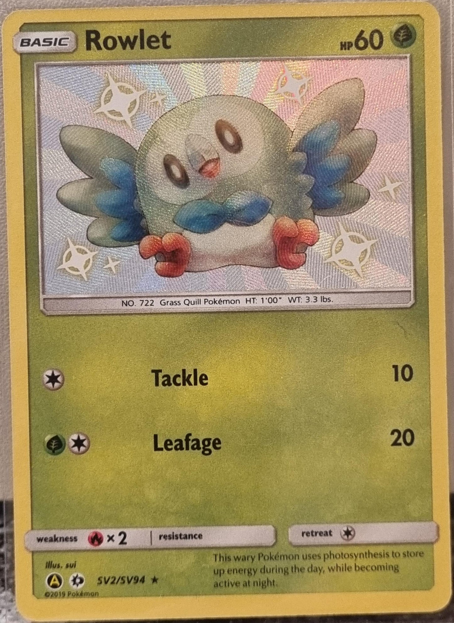 Rowlet - Hidden Fates (Holo Rare) [HIF-SV2]