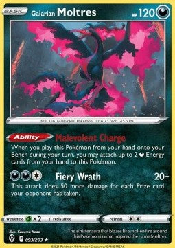 Galarian Moltres - Evolving Skies (Holo Rare) [EVS-093]