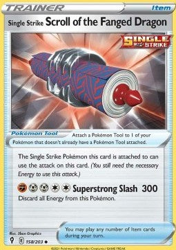 Single Strike Scroll of the Fanged Dragon - Evolving Skies (Uncommon) [EVS-158]