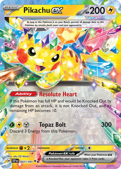 Pikachu ex - Surging Sparks (Double Rare) [SSP-057]