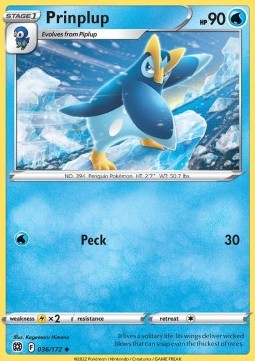 Prinplup - Brilliant Stars (Uncommon) [BRS-036]