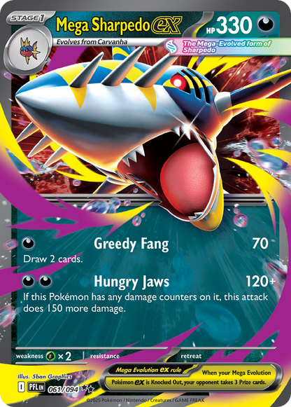 Mega Sharpedo ex - Phantasmal Flames (Double Rare) [PFL-061]