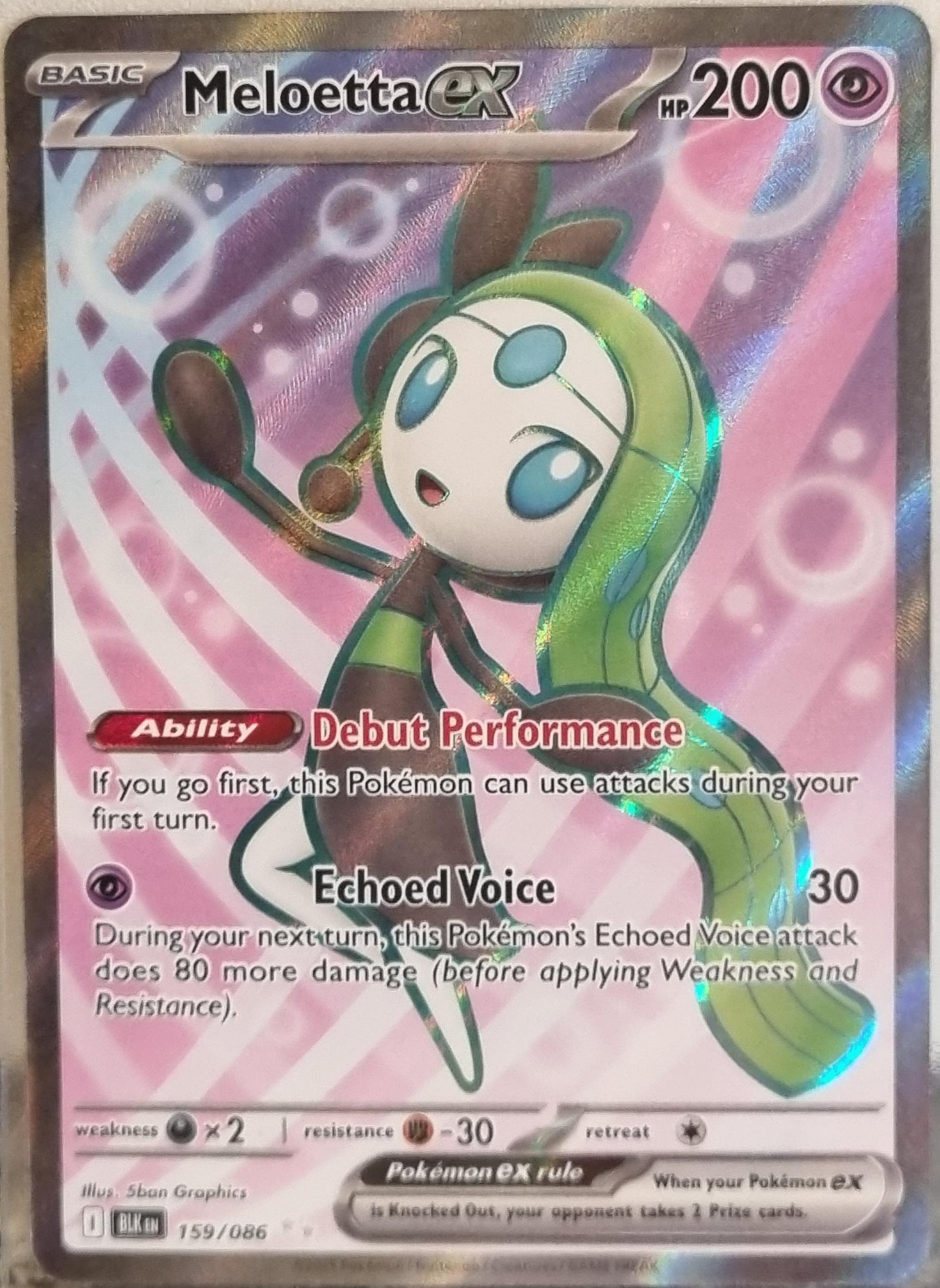 Meloetta ex - Black Bolt (Ultra Rare) [BLK-159]
