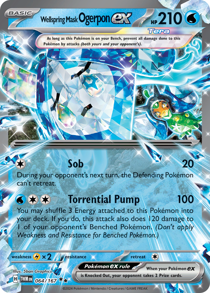 Wellspring Mask Ogerpon ex - Twilight Masquerade (Double Rare) [TWM-064]