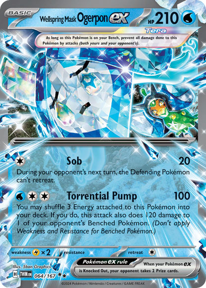 Wellspring Mask Ogerpon ex - Twilight Masquerade (Double Rare) [TWM-064]