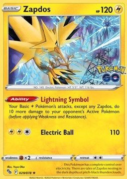 Zapdos - Pokémon GO (Holo Rare) [PGO-029]