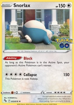 Snorlax - Pokémon GO (Holo Rare) [PGO-055]