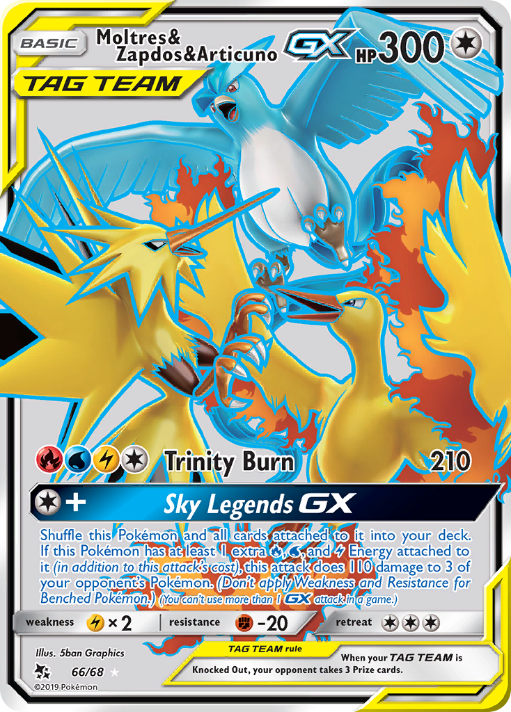 Moltres & Zapdos & Articuno GX - Hidden Fates (Ultra Rare) [HIF-66]