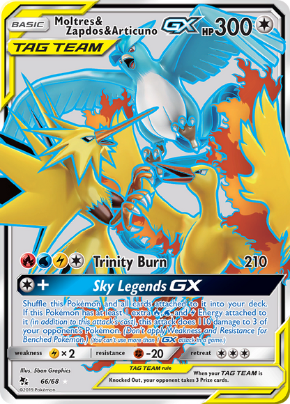 Moltres & Zapdos & Articuno GX - Hidden Fates (Ultra Rare) [HIF-66]