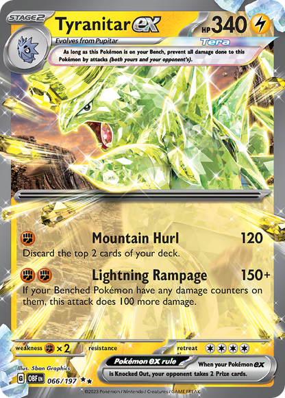 Tyranitar ex - Obsidian Flames (Double Rare) [OBF-066]