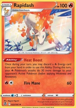 Rapidash - Silver Tempest (Holo Rare) [SIT-022]