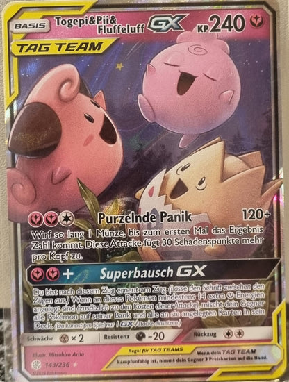 Togepi & Cleffa & Igglybuff GX - Cosmic Eclipse (Ultra Rare) [CEC-143]