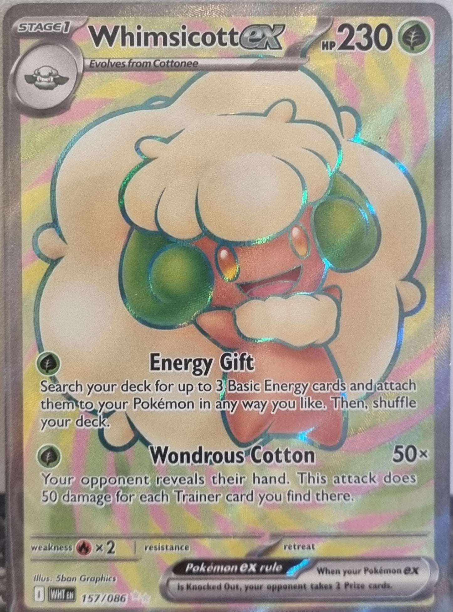 Whimsicott ex - White Flare (Ultra Rare) [WHT-157]