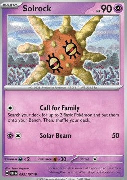 Solrock - Obsidian Flames (Uncommon) [OBF-093]