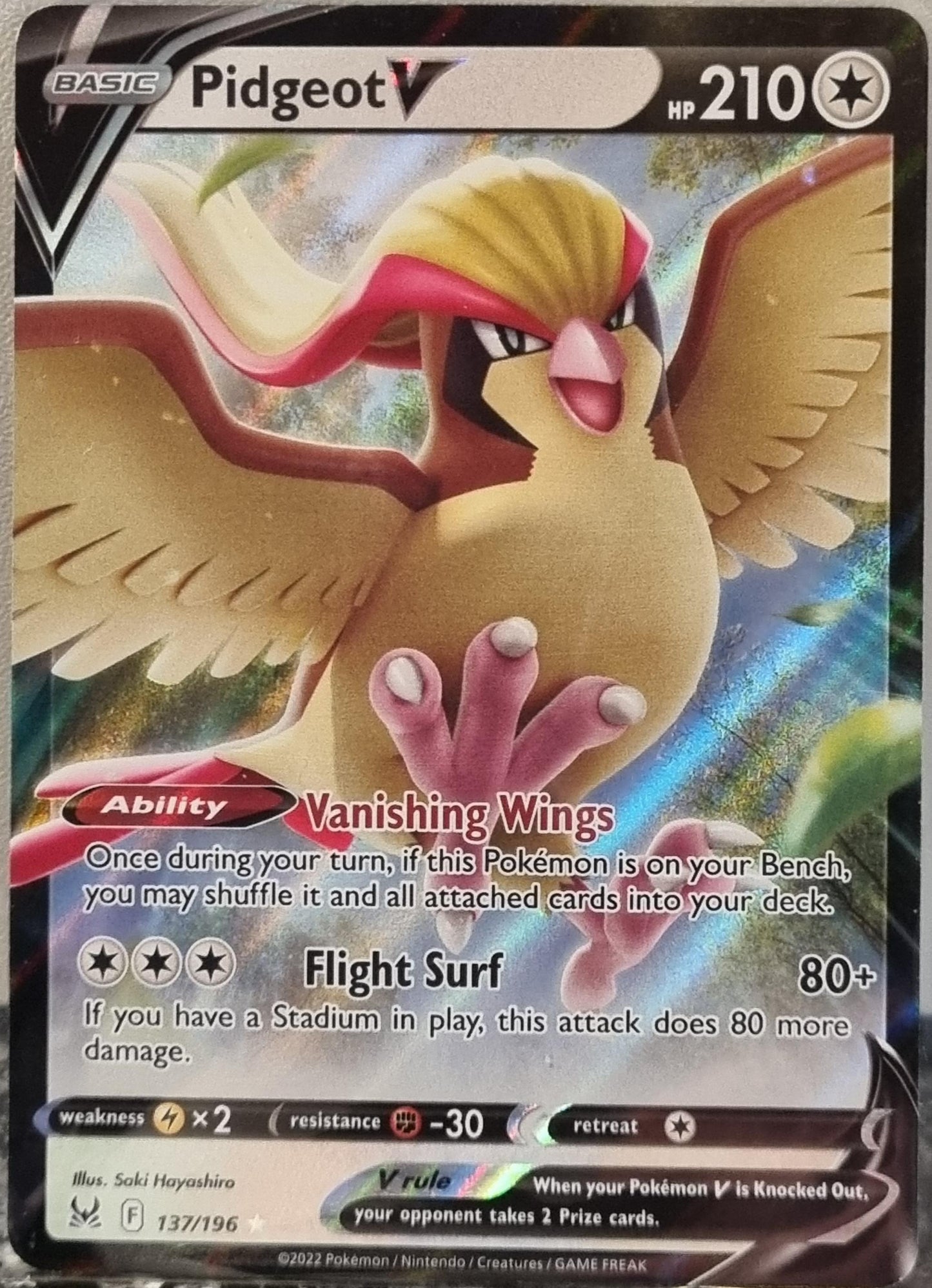 Pidgeot V - Lost Origin (Ultra Rare) [LOR-137]