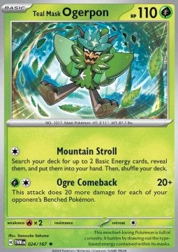 Teal Mask Ogerpon - Twilight Masquerade (Rare) [TWM-024]