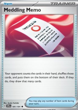 Meddling Memo - Surging Sparks (Uncommon) [SSP-181]