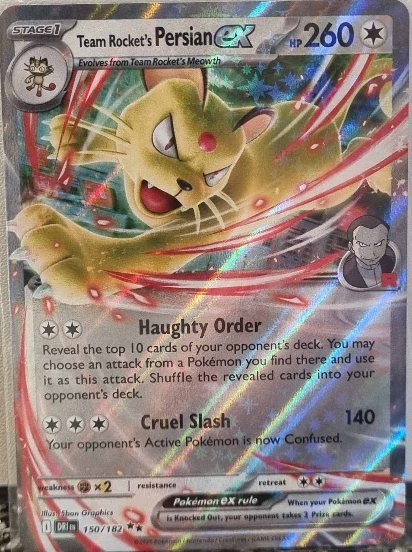 Team Rocket's Persian ex - Destined Rivals (Double Rare) [DRI-150]