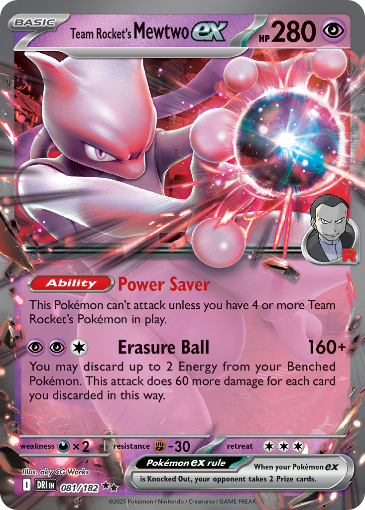 Team Rocket's Mewtwo ex - Destined Rivals (Double Rare) [DRI-081]